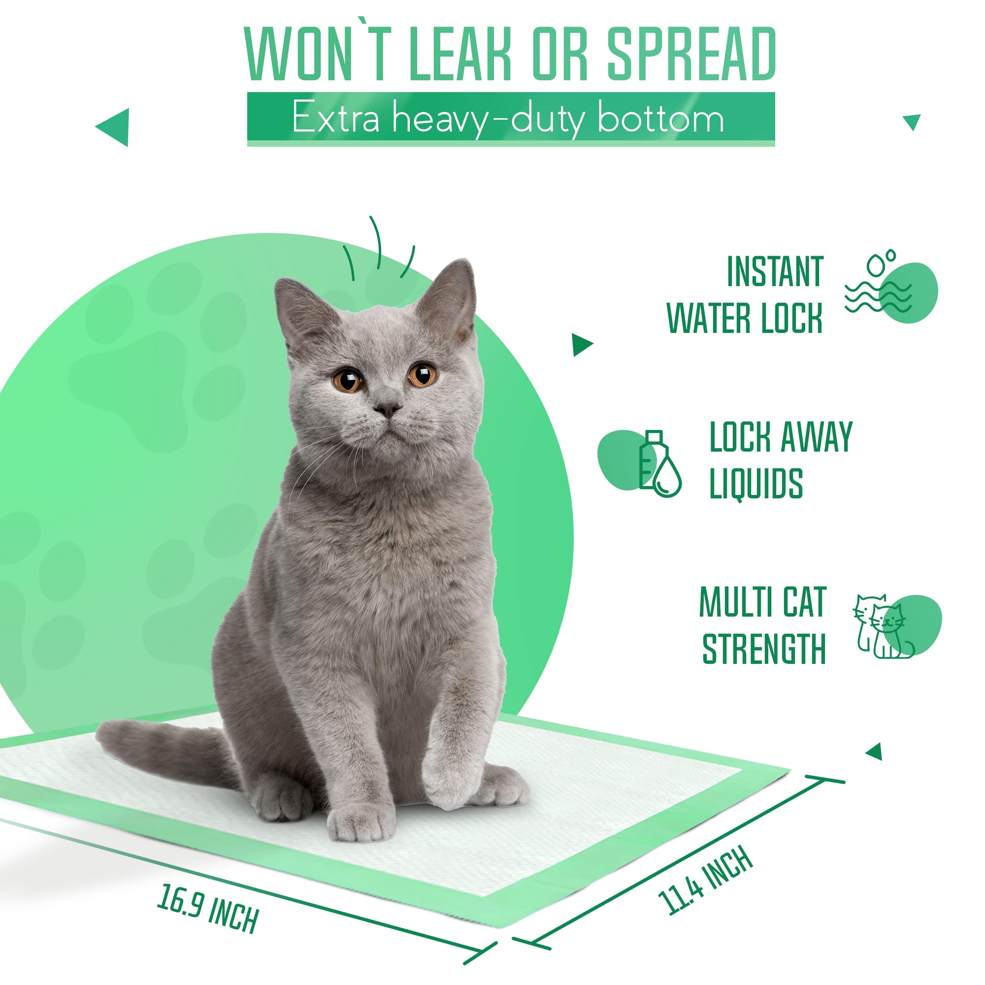 PETSWORLD Multi Cat Pad Refills for Cats Breeze Litter System, Ultra-Absorbent, Quick Dry - (50 Count, Unscented)